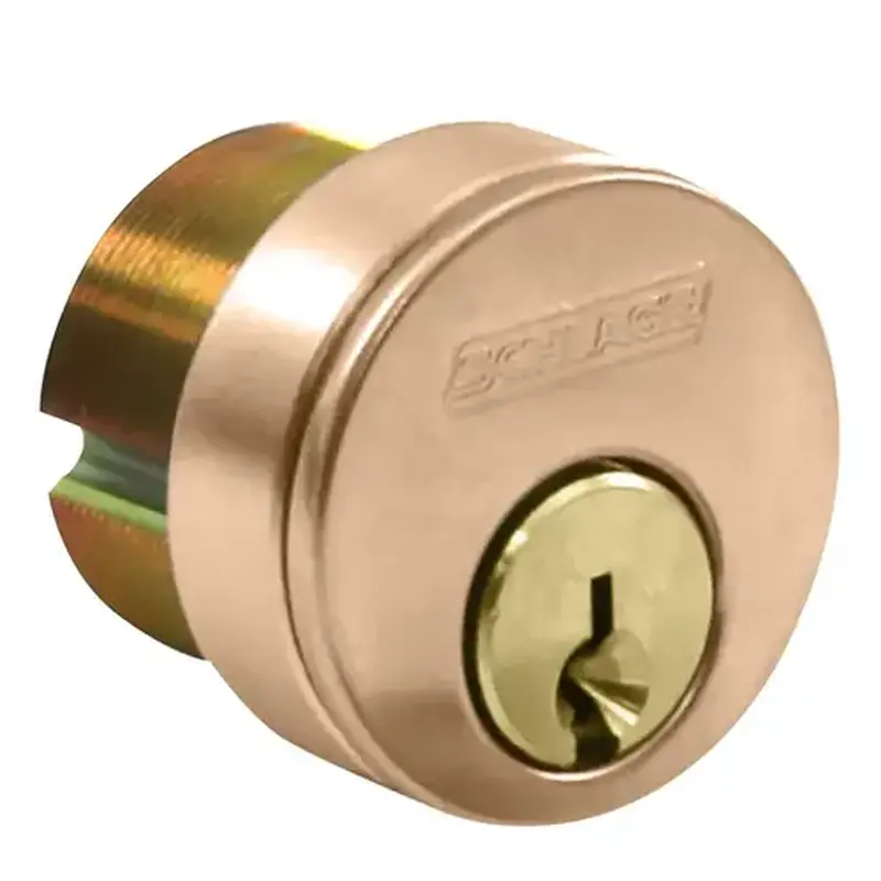 Schlage 20-013 G 134 612 1-3/4 Inch Mortise Cylinder - 6 Pin, G Keyway, Keyed Different, Adams Rite Cam, Satin Bronze Clear Coated Finish