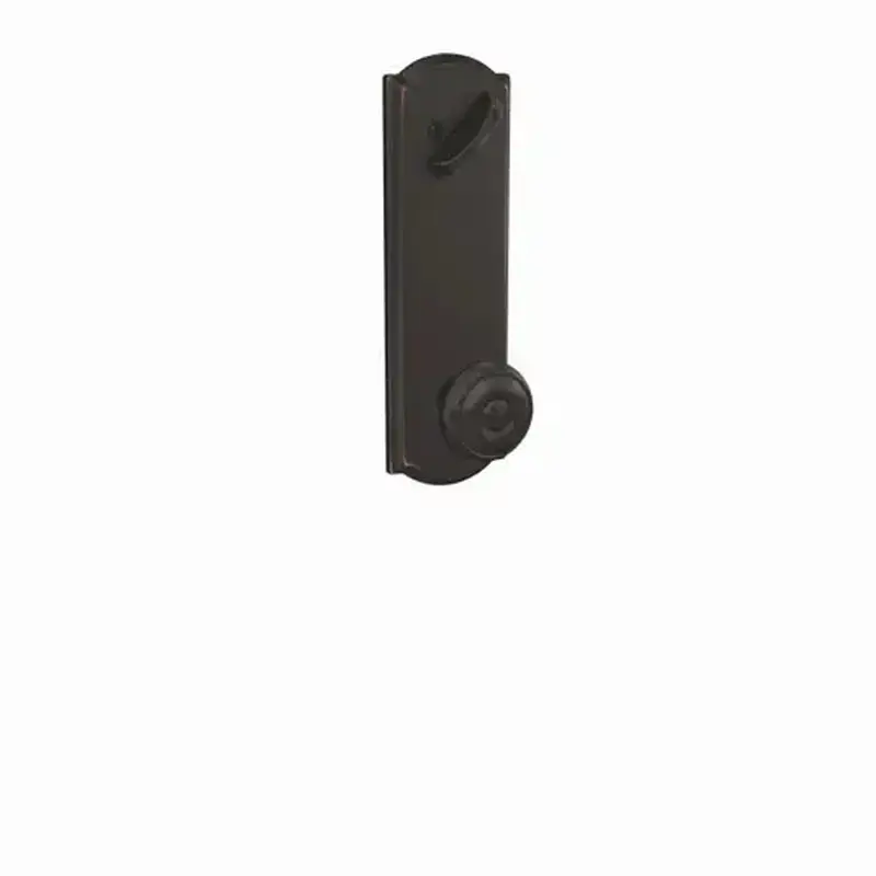 Schlage Custom FCT59GEO716CAM Custom Georgian Knob with Camelot Escutcheon Interior Active Trim with 16680 Latch and 10269 Strike Aged Bronze Finish