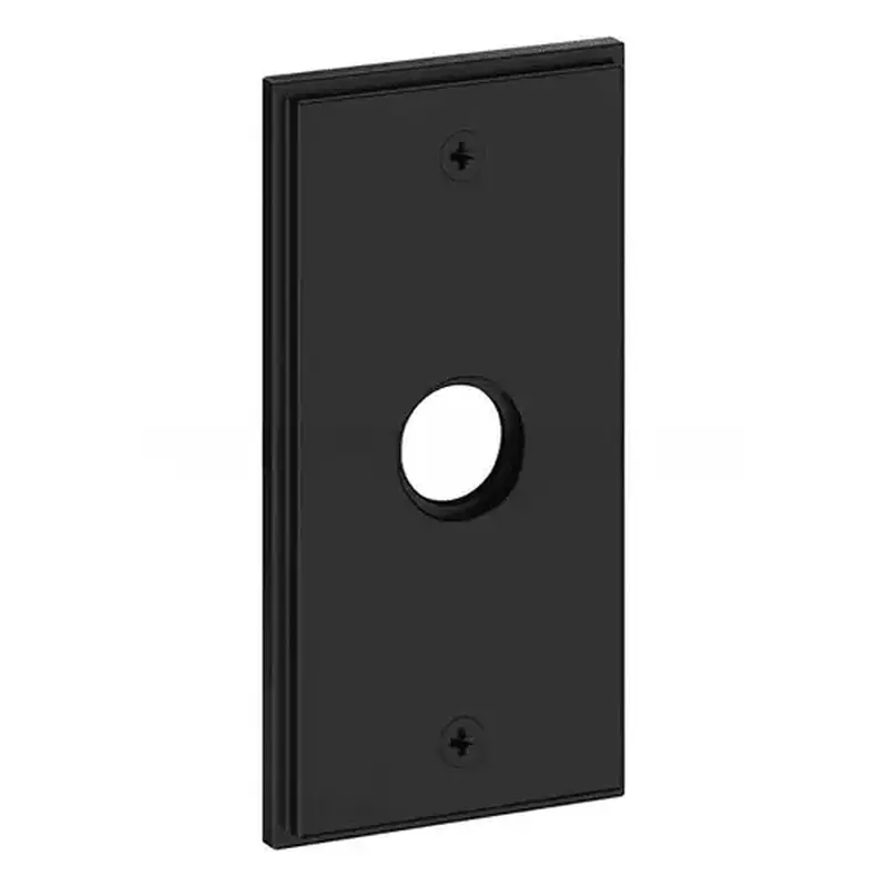 Baldwin R053190IDM 5" Hollywood Hills Single Dummy Rose Satin Black Finish Pair