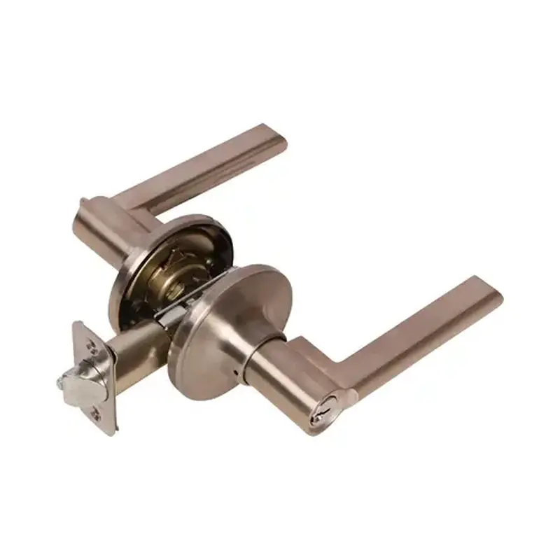 Pamex FLFP04 Alto Lever with Round Rose Half Dummy Lockset Grade 3 Satin Nickel Finish