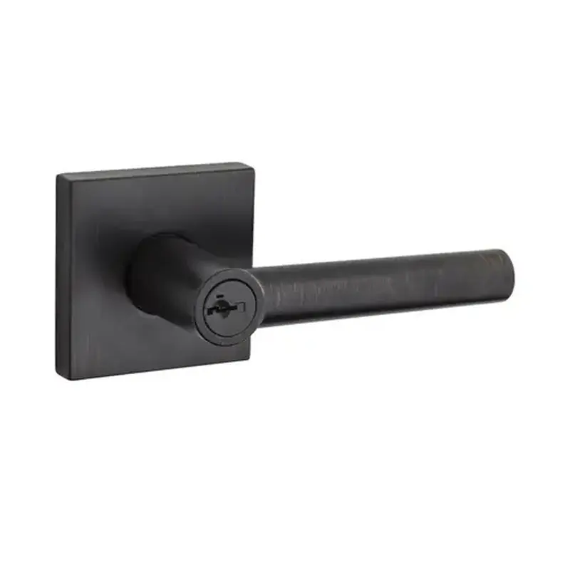 Kwikset 156MIL-SQT-11P-SMT-6AL-RCS Milan Keyed Entry Lever Venetian Bronze