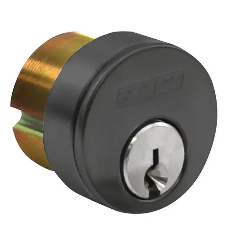 Schlage 20-013 S134 138 622 Mortise Cylinder 1-3/8 In. 6-Pin S134 Keyway Keyed Different Adams Rite Cam 2 Keys 3/8 In. Blocking Ring Flat Black Finish