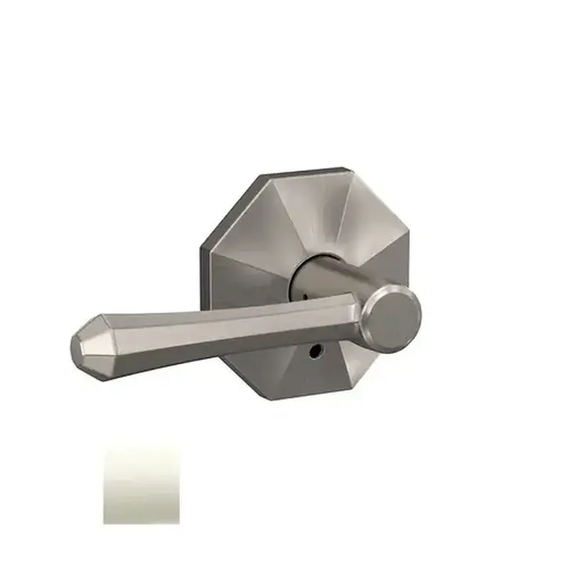 Schlage Custom FC21DMP618RWD Dempsey Lever with Rosewood Rose Passage and Privacy Lock with 16600 Latch and 10027 Strike Bright Nickel Finish