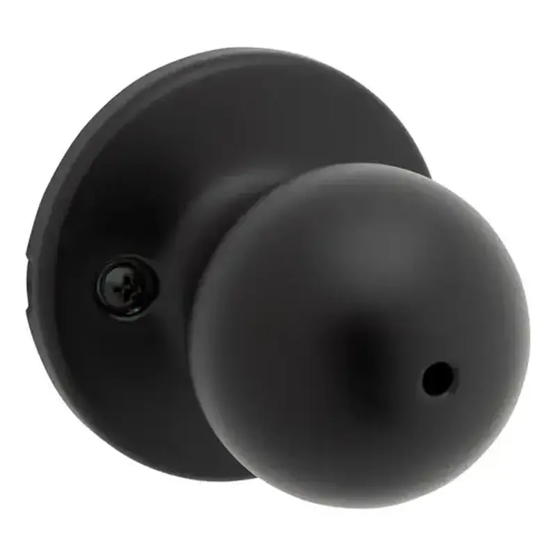 Kwikset 93002-936 Privacy Knob Polo Matte Black Right or Left Handed Matte Black