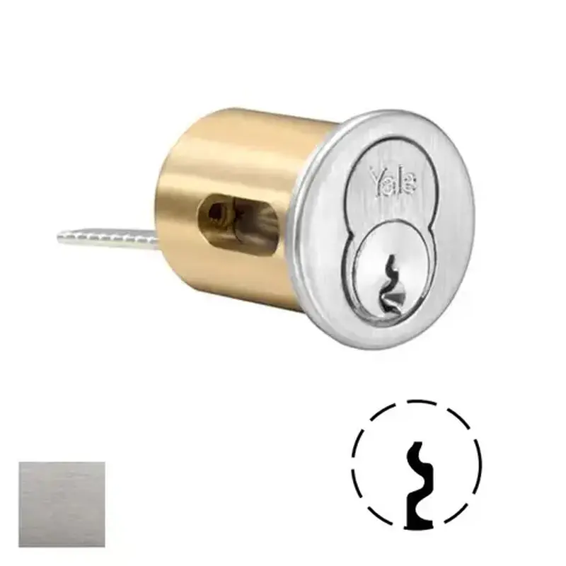 Yale Commercial 1193-PARA-626 1193 Series Interchangeable Core Rim cylinder, Satin Chrome