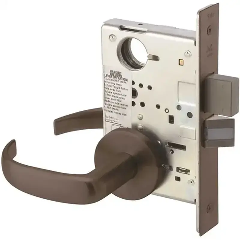 Yale PBR8802FL x 613E Escutcheon Plate Privacy Mortise Handleset Bronze