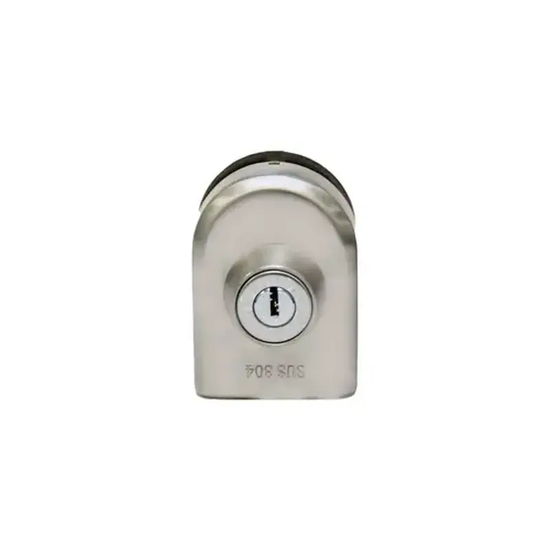 Aria Vetri ALD421BS Slip on Oval Deadbolt Glass to Wall Lock Brushed Stainless