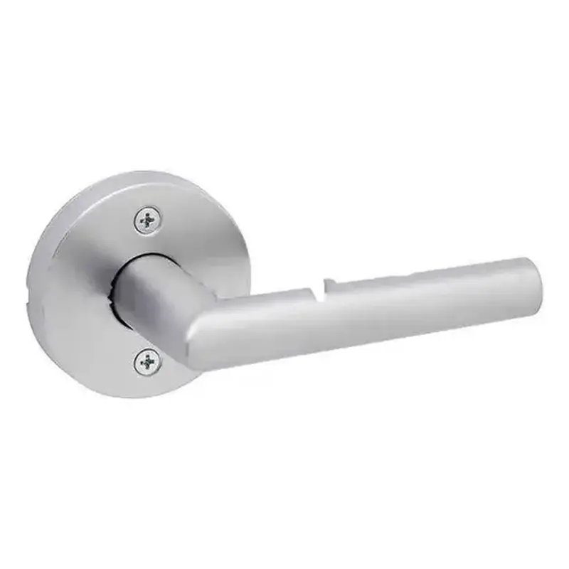 Kwikset 788MILRDT-26D Milan Lever with Round Rose Half Dummy Door Lock Satin Chrome Finish
