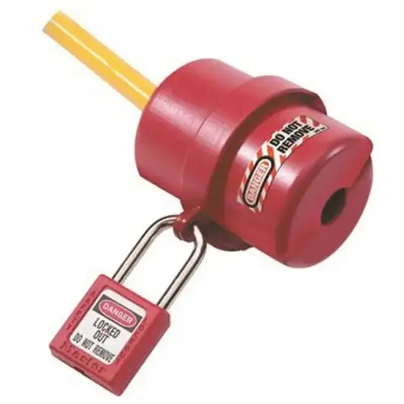 Master Lock 487 110-Volt to 120-Volt Electrical Plug Lockout Red