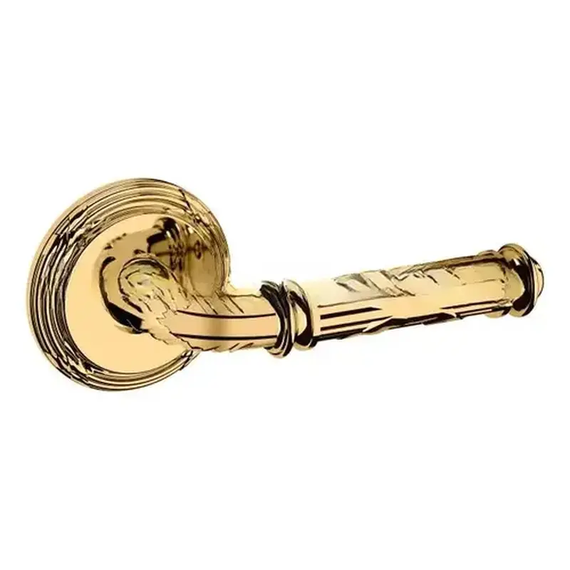 Baldwin 5122003RDM Preconfigured 5122 Lever with 5021 Rose Right Hand Half Dummy Lock Lifetime Brass Finish - Baldwin Quickship Item *