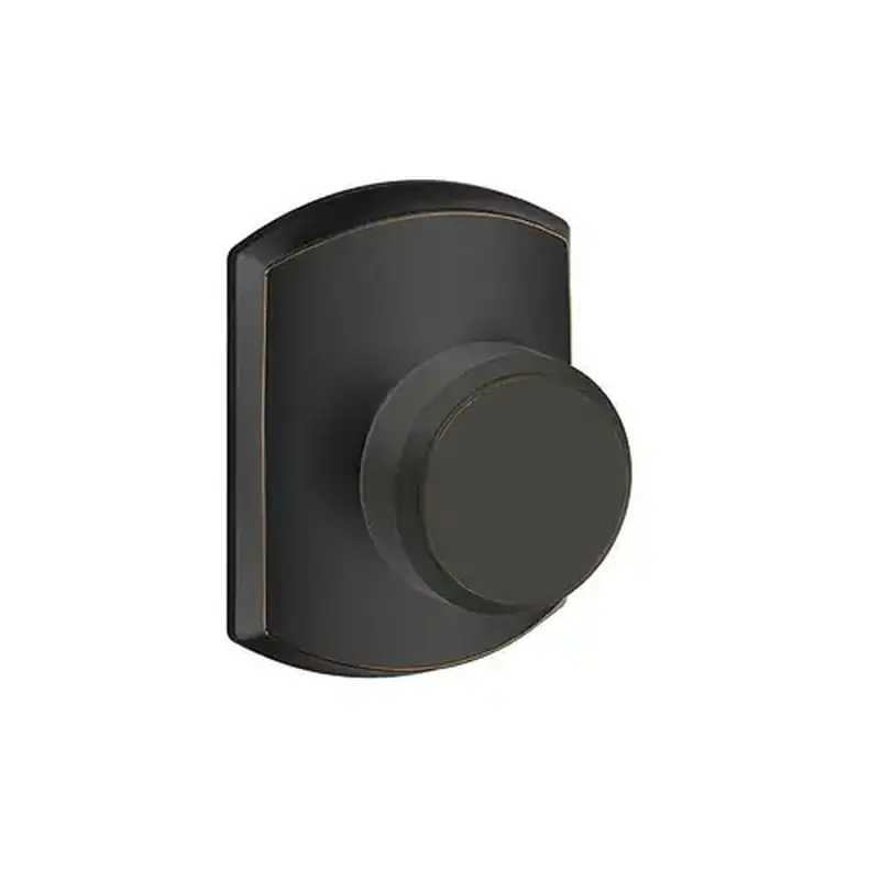 Schlage Residential F10-BWE-716-GRW F10 Bowery Passage Knob Lock With Greenwich Trim Aged Bronze