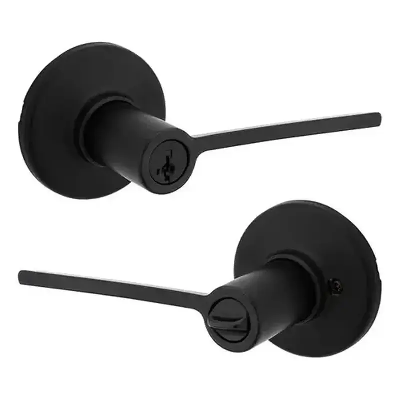 Kwikset 405LRL-RDT-514-SMT-6AL-RCS Ladera Keyed Entry Lever Iron Black
