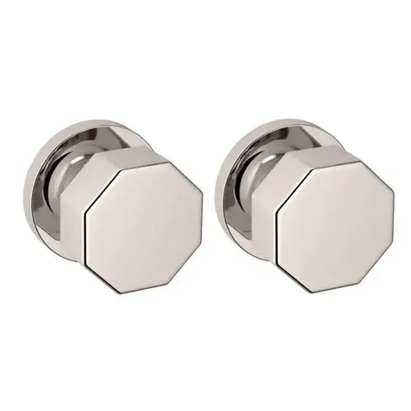 Baldwin 5073055FD Preconfigured 5073 Knob with 5046 Rose Full Dummy Lock Lifetime Bright Nickel Finish