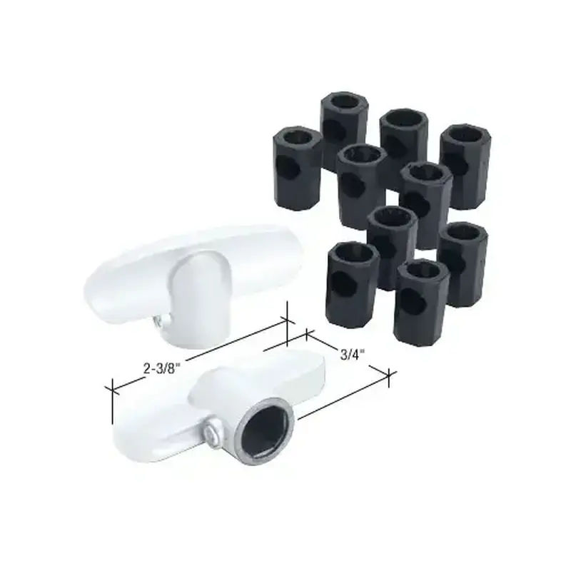 CRL H3892 White Universal T-Crank Window Handle - pack of 2