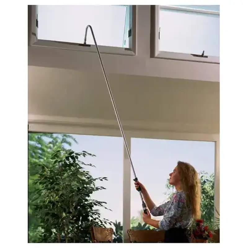 Brixwell 39-104-6 6ft Flex Clerestory Pole for Sill Mount 6 Foot Crank Length natural Anodized Aluminum