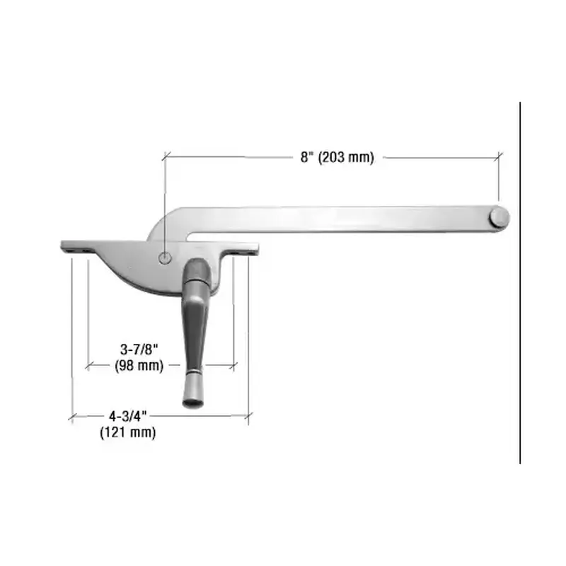 CRL 5008LHAL Aluminum 8" Left Hand Teardrop Series Casement Window Operator