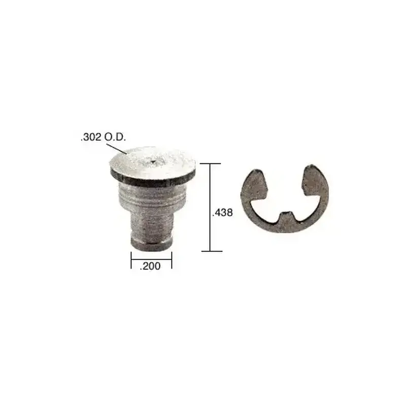 CRL H3689 .302" Awning and Louver Window Link Groove Pin and E-Ring Gray - pack of 4