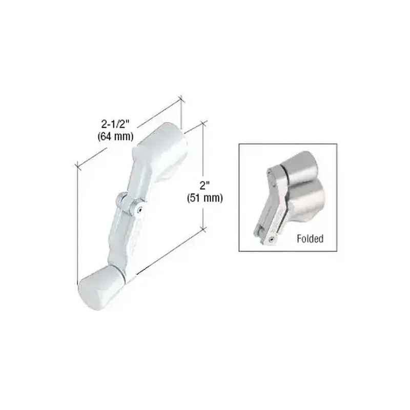 CRL H3962 White Universal Folding Handle