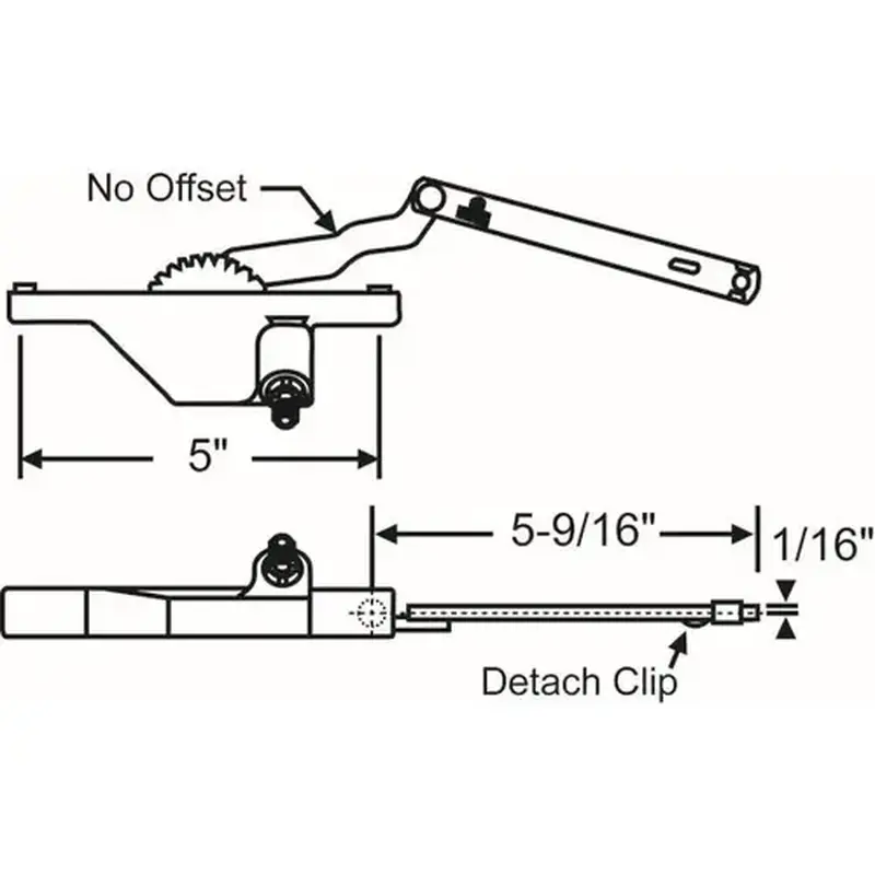 Brixwell 36-245-1 Dyad Casement Operator Bronze truth Right Hand Rear Mount handle Sold Seperately