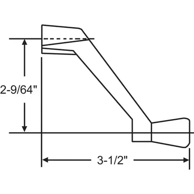Brixwell 37-137-29 Long Crank Handle Bright White only Fit Truth 11/32in Spline