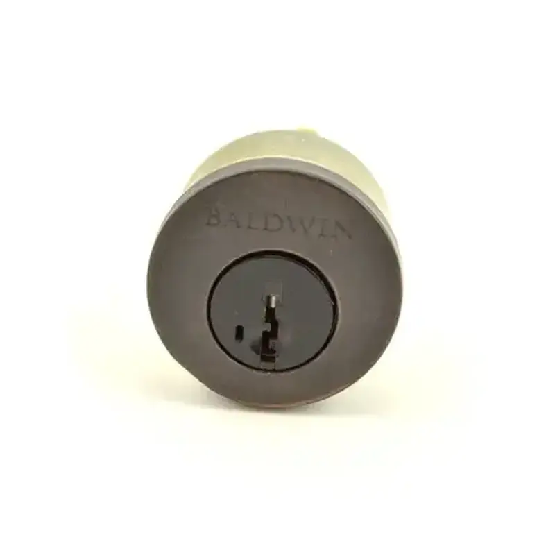 Baldwin Reserve 8BR0204007 Single Cylinder Deadbolt Cylinder Kwikset Smartkey with Housing and 2 Keys Dark Bronze Finish