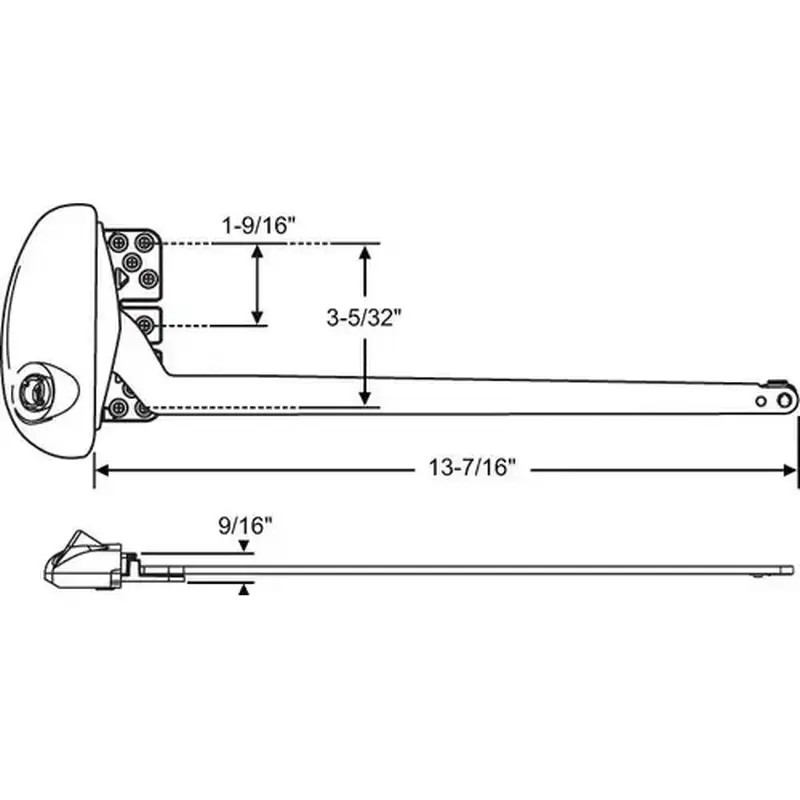 Brixwell 36-514ad PRO OP LH 13.5 SINGLE ARM OP ALMOND