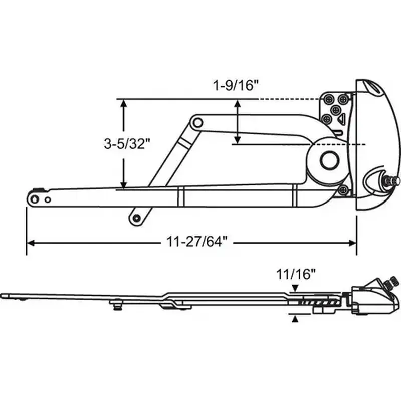 Brixwell 36-528rhw-xd X-DRIVE CRS RH DUAL ARM OPER N G2 WHITE