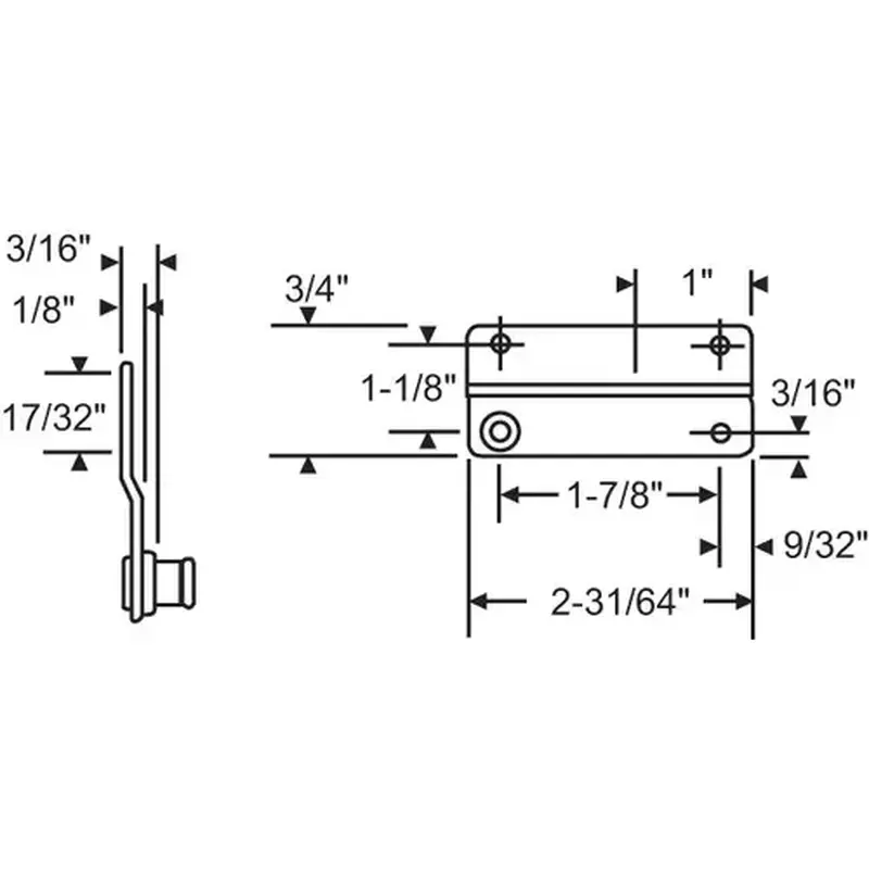 Brixwell 39-53 Stud Bracket truth Right Hand left Hand