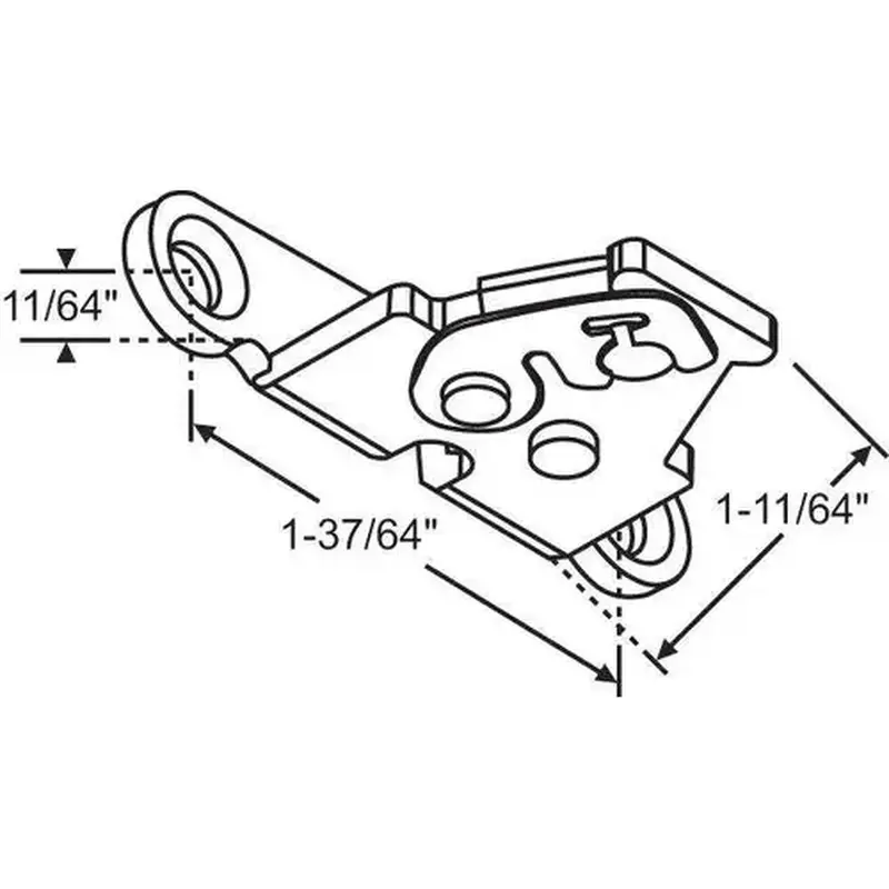 Brixwell 39-701 30mm Facemount Sash Bracket Right Hand