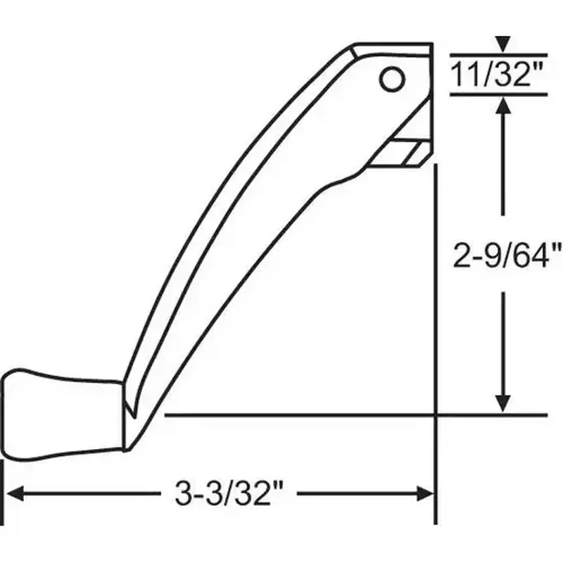 Brixwell 37-109fh-29 Folding Handle Bright White Only Fit Truth 11/32in Spline