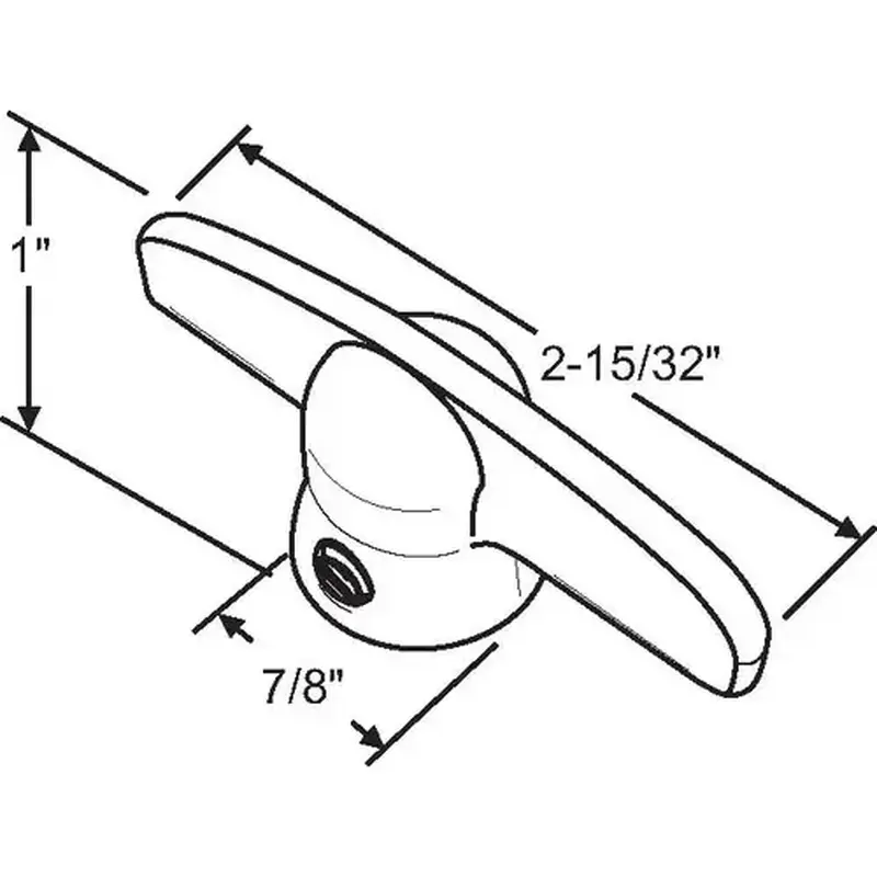 Brixwell 37-124w Crank Handle White 3/8-11 Spline Style