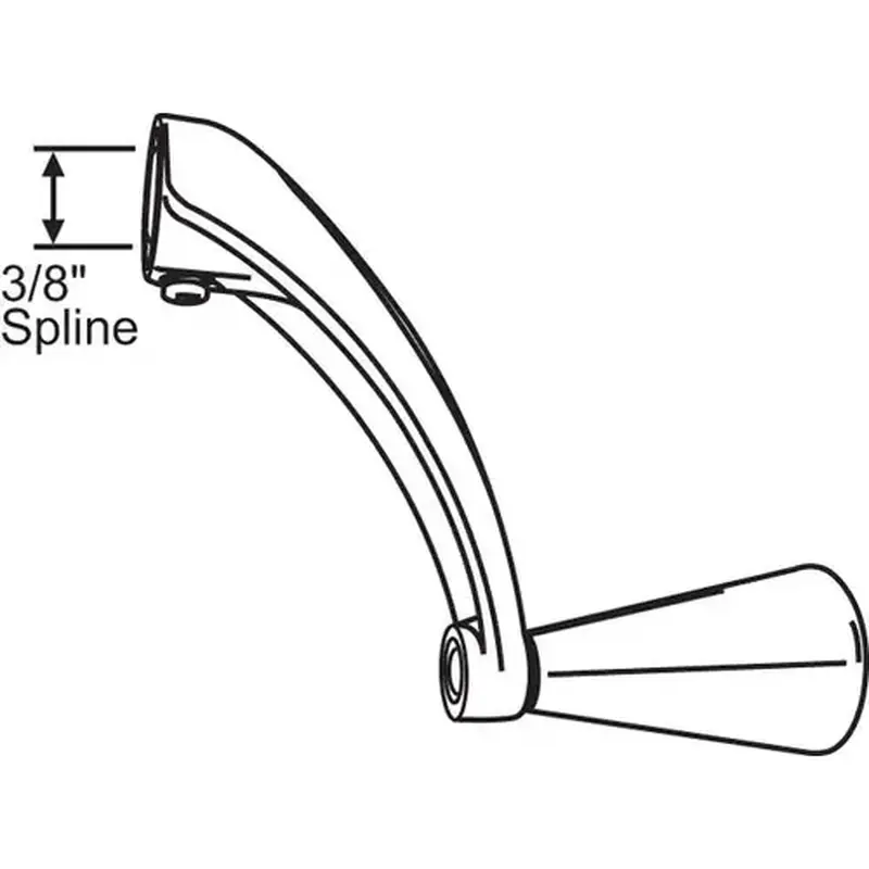 Brixwell 750-1361378 Easy Grip Crank Handle Stone 3/8in Spline