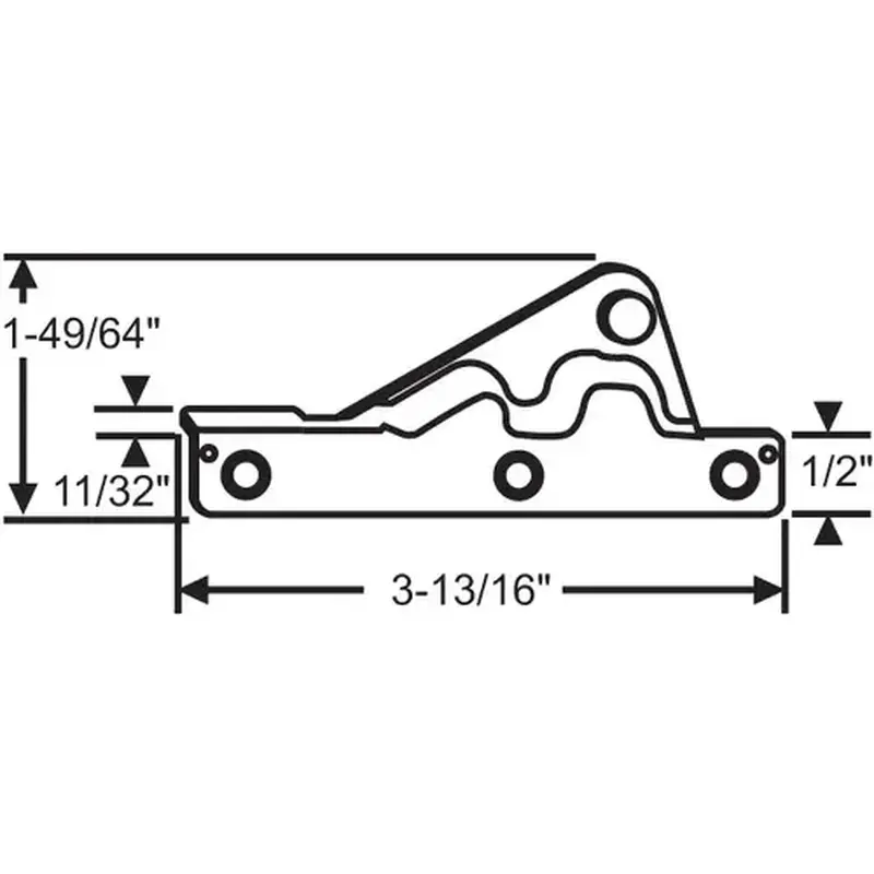 Brixwell 750-1361408 Casement Operator Bracket sash Bracket For 750-1361484 3-13/16in Length standard Type