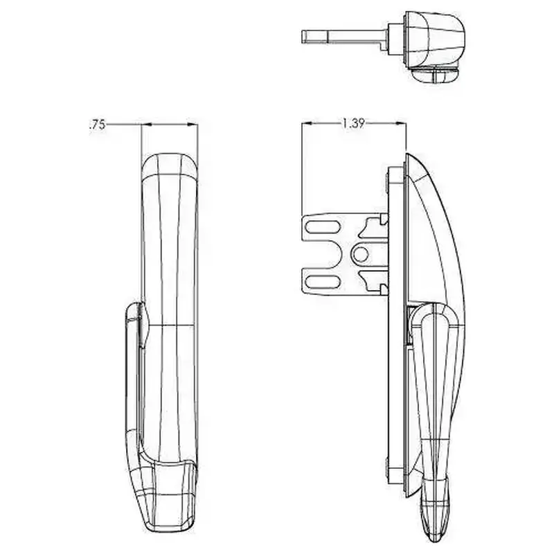 Brixwell 34-140-9g Short Latch Multi Point Lock With Gasket Beige