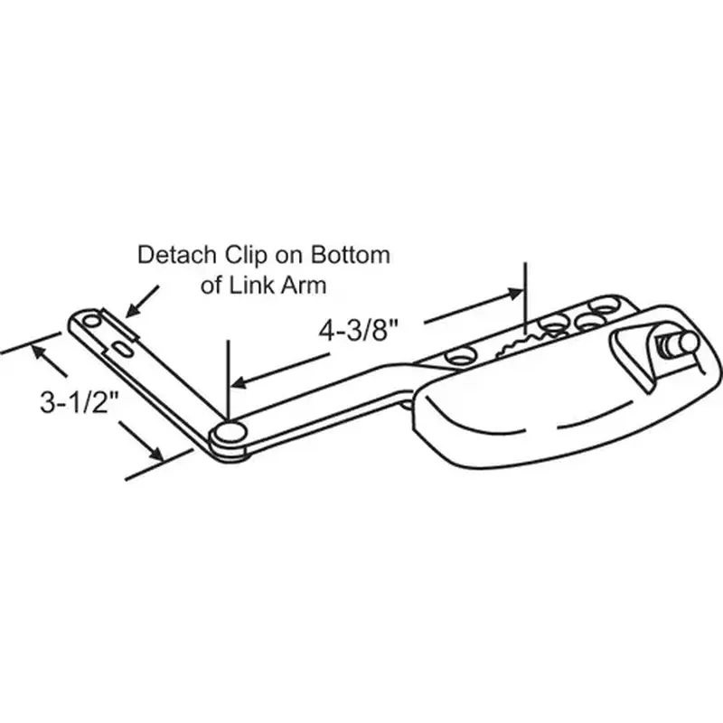 Brixwell 36-396-3e Split Arm Casement Operator white Truth Right Hand handle Sold Separate