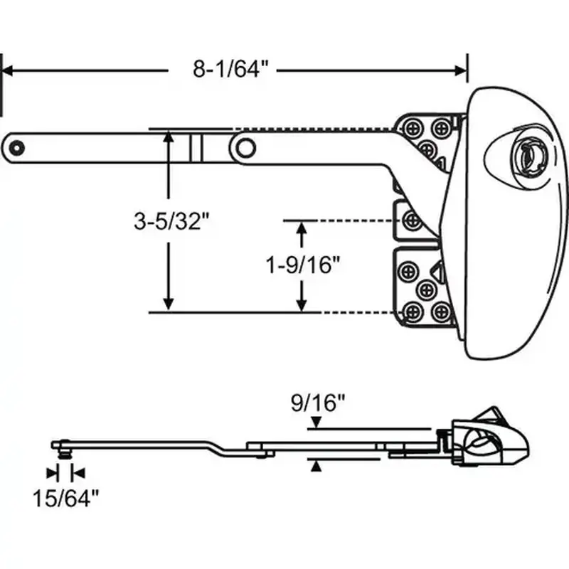 Brixwell 36-525bew RH PRO DRIVE OPER SPLIT ARM BLUE WHITE