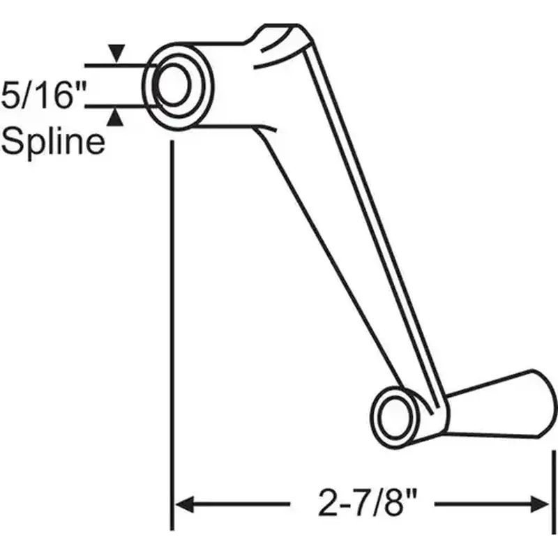 Brixwell 37-102 Crank Handle Aluminum 5/16in Spline