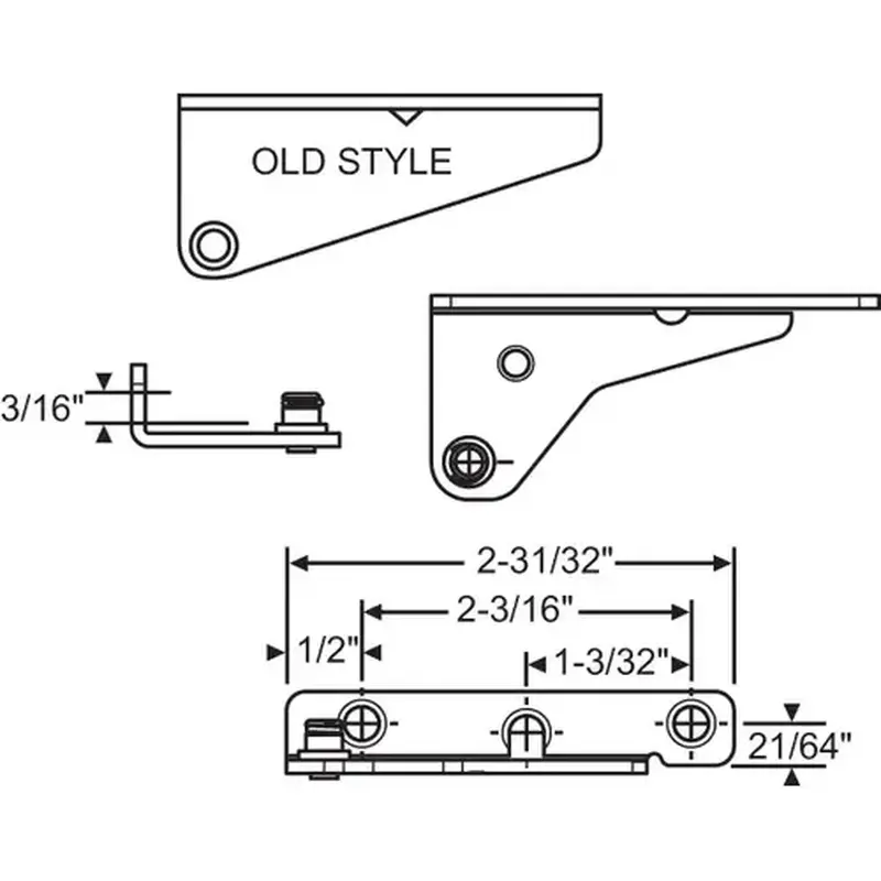 Brixwell 39-298 Clip On Stud Bracket truth Right Hand left Hand