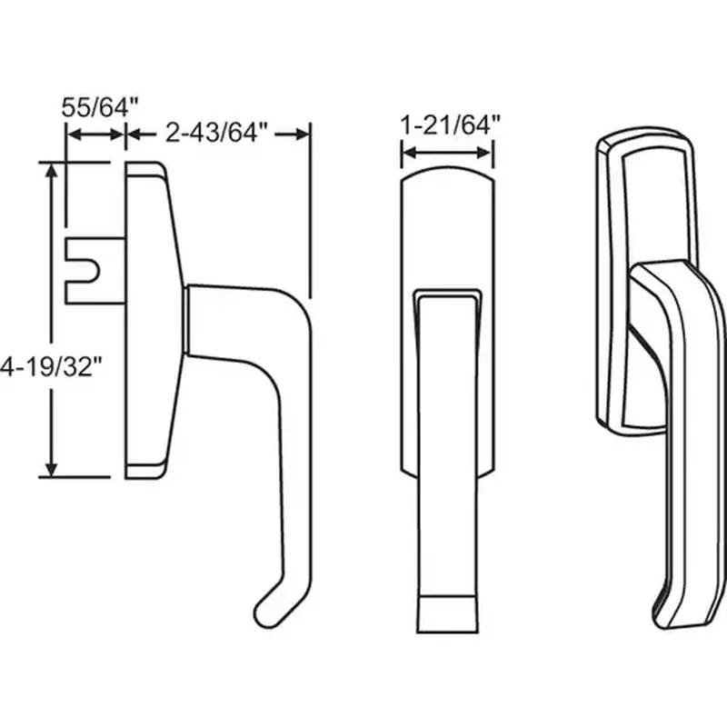 Brixwell 854-14661 Geared Handle Spacio silver