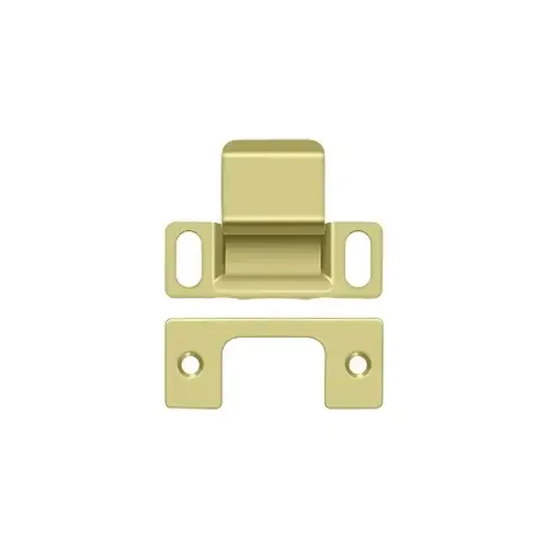 Deltana SP2751U3 Strike Plate, Dust Cup, Adjustable, 2-3/4" x 1-1/4" in Polished Brass