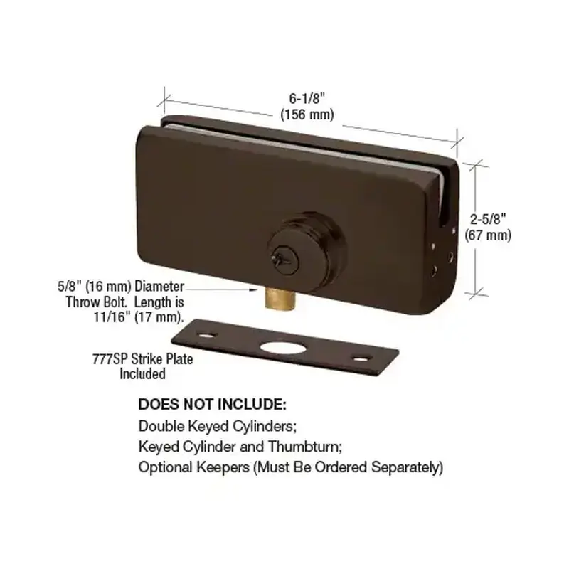 CRL AMR215DU Black Bronze AMR215 Series Patch Lock