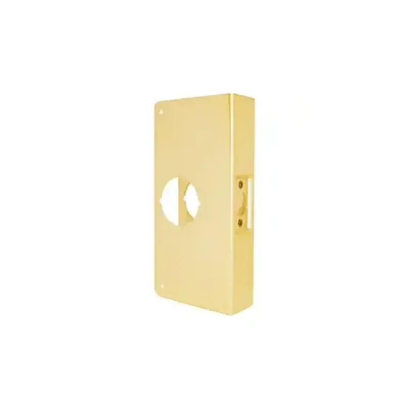 Don Jo 2-PB-CW WRAP AROUND CYLINDRICAL DOOR LOCKS WITH 2-1/8 IN. HOLE, 4 IN. X 9 IN Bright Brass