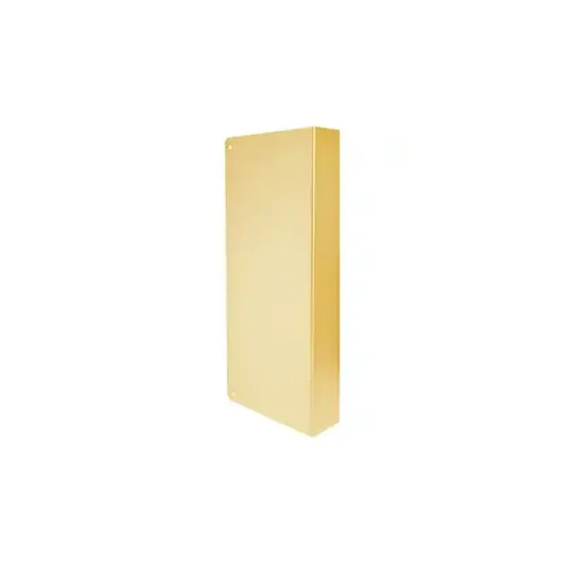 Don Jo 40-PB-CW Blank Door Wrap 1-3/4" Door, 4-1/4" W x 9" H, 605/US3 Polish Brass