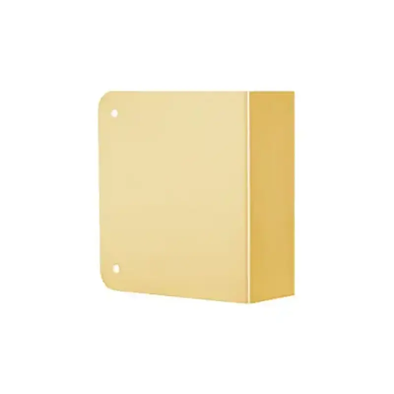 Don Jo 80-PB-CW Blank Door Wrap 1-3/4" Door, 4-1/4" W x 4-1/2" H, 605/US3 Polish Brass