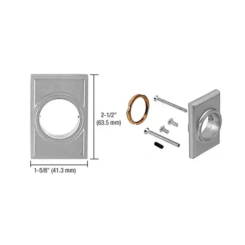 Jackson 30821J628 Mortise Cylinder Mounting Pad Satin Aluminum Finish