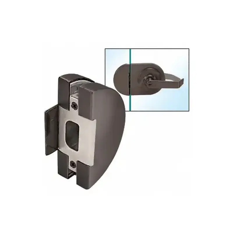 CRL LHK1DU Black Bronze Anodized Lever Lock Glass Keeper
