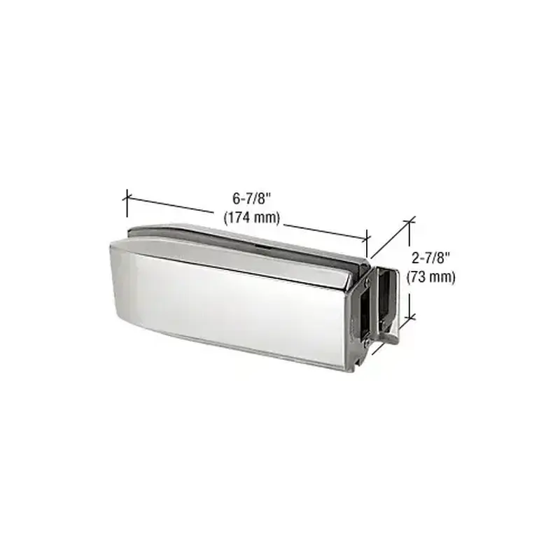CRL PTH314PS Polished Stainless PTH Series Glass Mounted Long Patch Lock Keeper