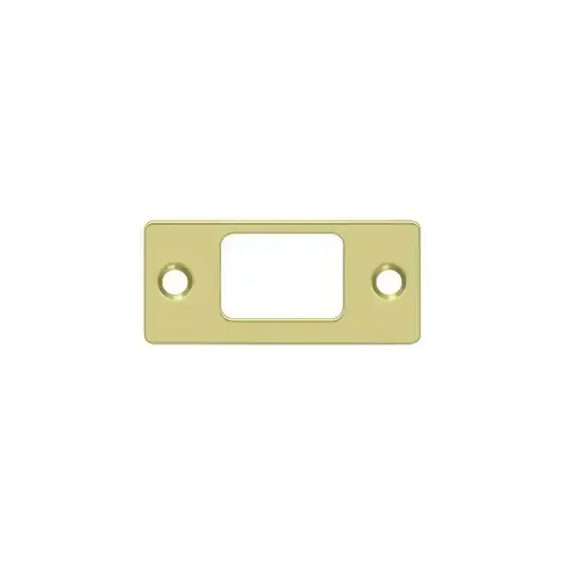Deltana SP2753U3 Strike Plate, Deadbolt, 2-3/4" x 1-1/4" in Polished Brass