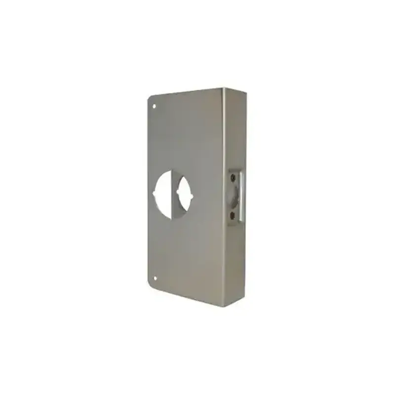 Don Jo 1-S-CW Door Wrap 2-3/8" Backset, 1-3/8" Door, 4" W x 9" H, 2-1/8" Hole, Indent Latch Prep, 630/US32D Stainless Steel