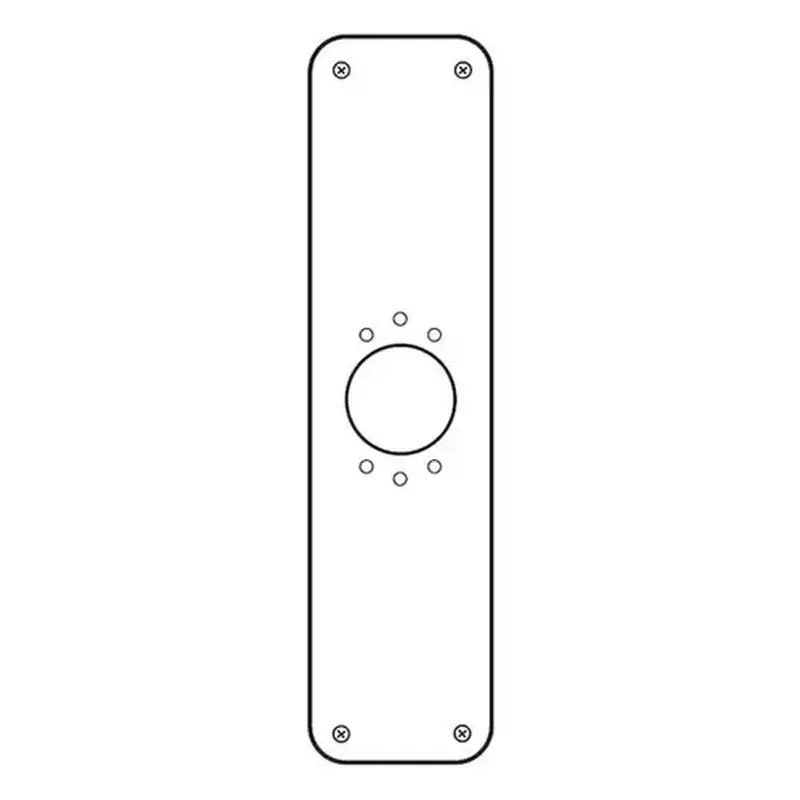 Don Jo RP135152630 3-1/2" x 15" Remodeler Plate with Cross Bolt Holes Satin Stainless Steel Finish